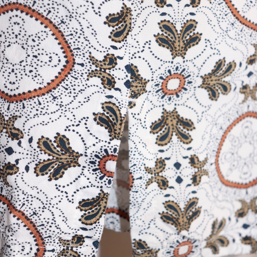 LOFT FLORAL RUFFLE SHELL BLOUSE - Picture 6 of 8